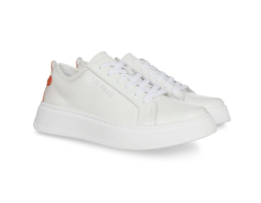 L.Pucci Sneakers P91212P Ecru-Orange Convenienza