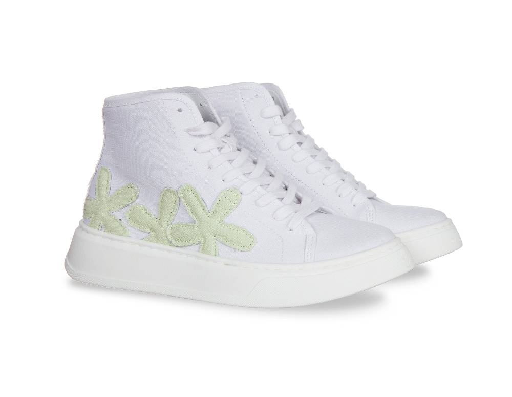 L.Pucci Basket P91223C White-Teal Saldi