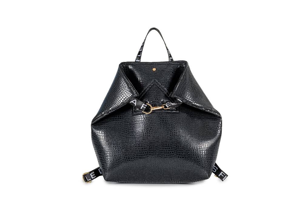 L.Pucci Ambre Tekno Fabric Scale Nero Spedizione Gratuita