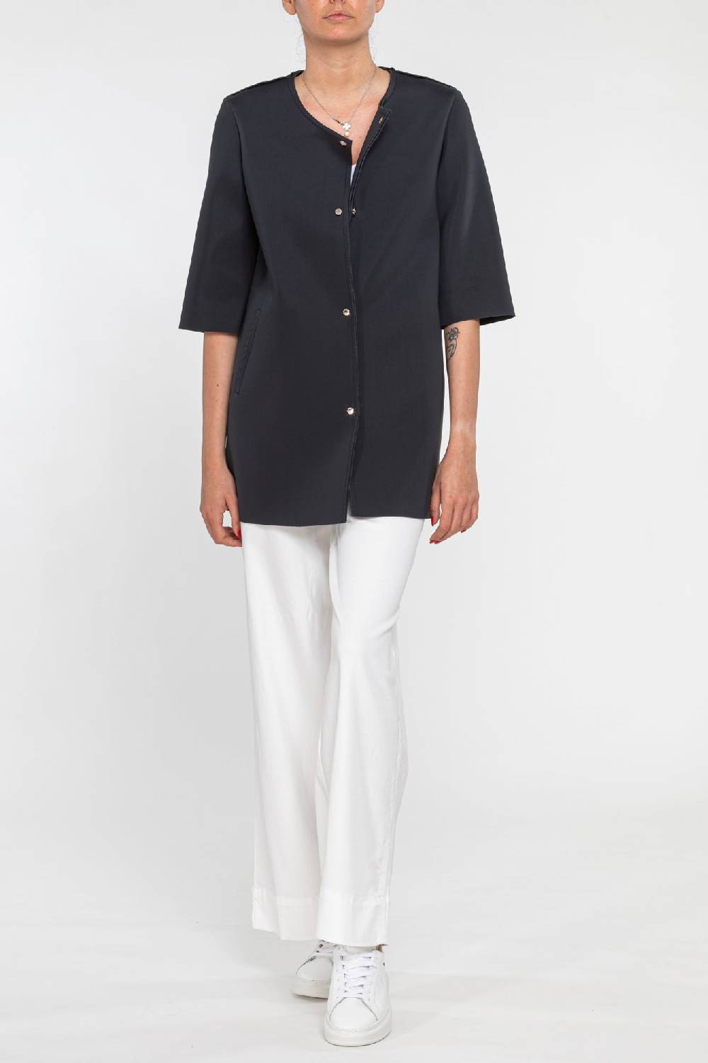 L.Pucci Paloma Tekno Fabric Black - Black Saldi Di Fabbrica