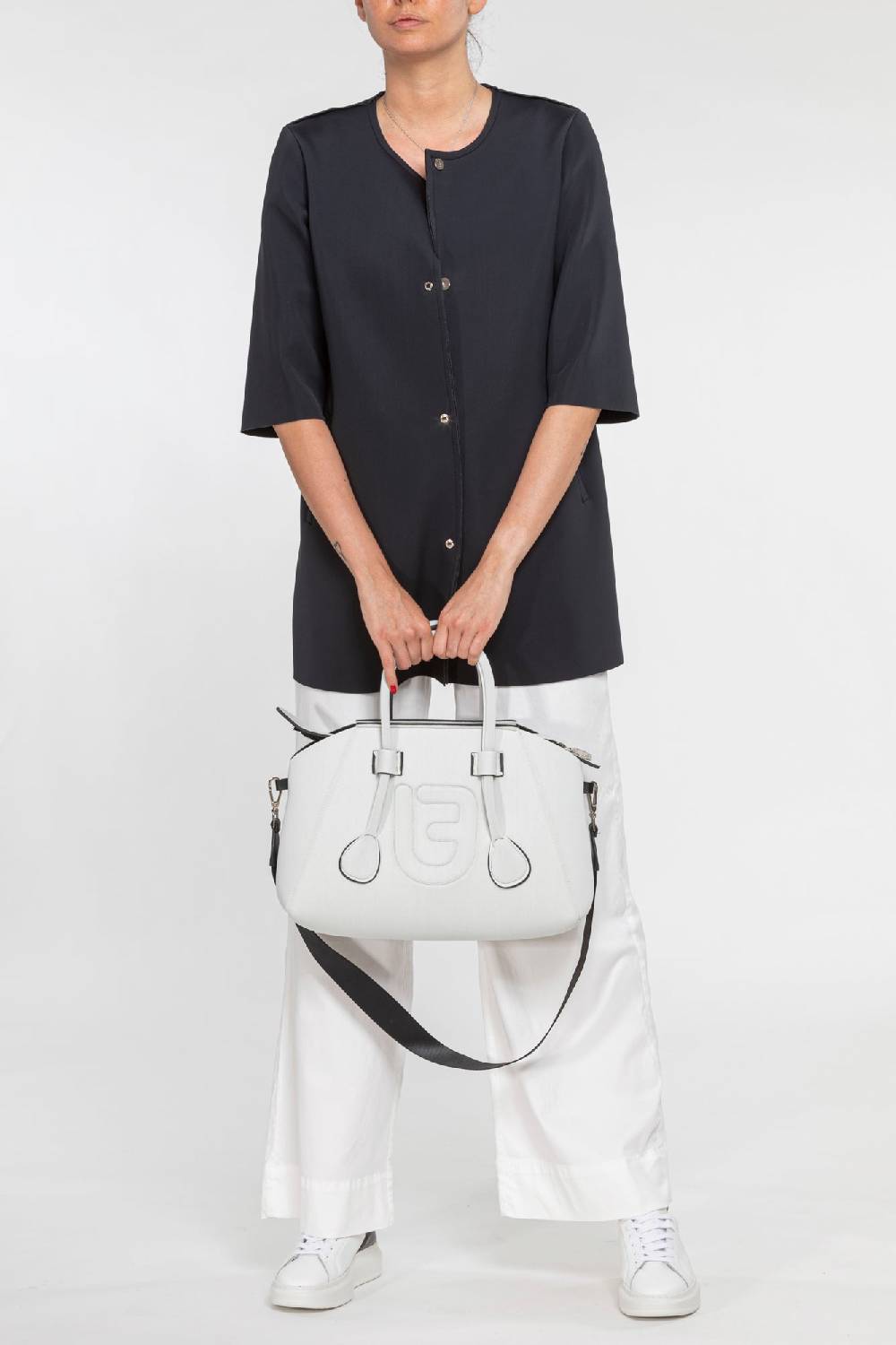 L.Pucci Paloma Tekno Fabric Black - Black Saldi Di Fabbrica