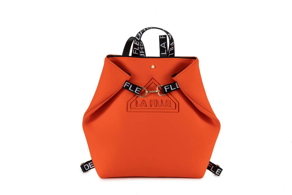 L.Pucci Ambre Tekno Fabric Orange In Linea