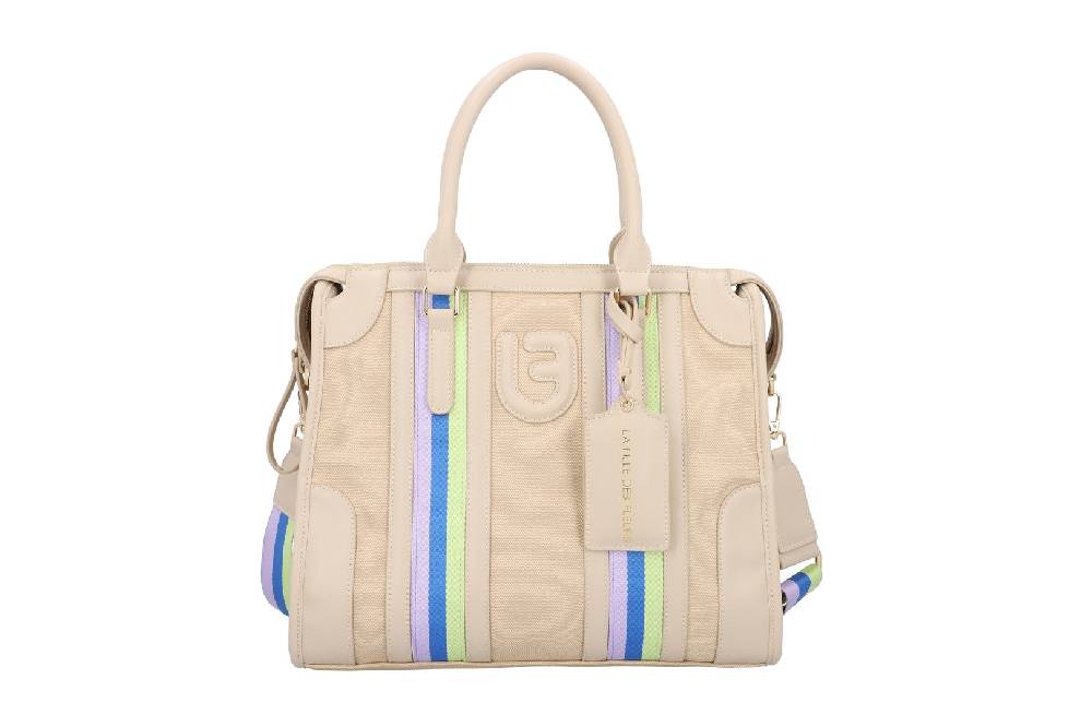 L.Pucci Asmara Stripes Canvas Beige Spedizione Gratuita