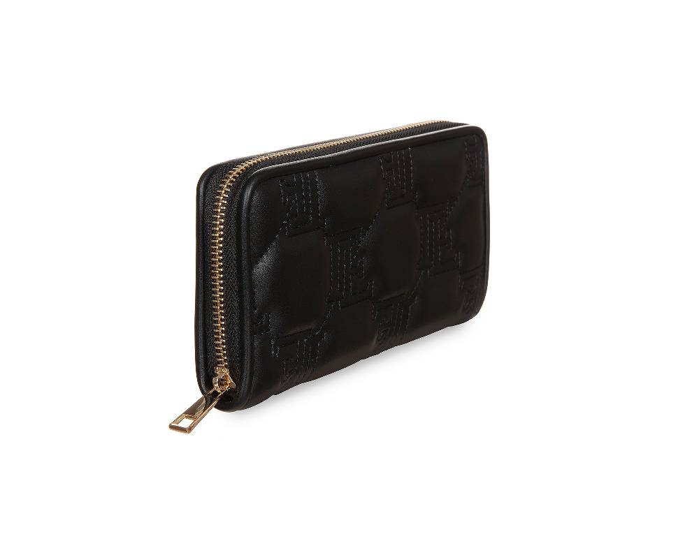 L.Pucci Placida Logo Black Wallet Consegna Veloce