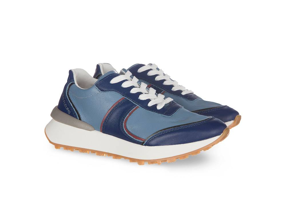 L.Pucci Missouri Blue Leather Qualità Garantita