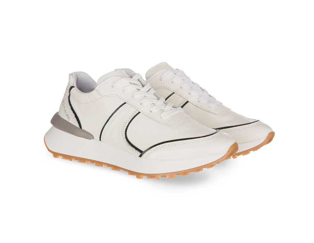 L.Pucci Missouri Leather White-Black Negozi Online