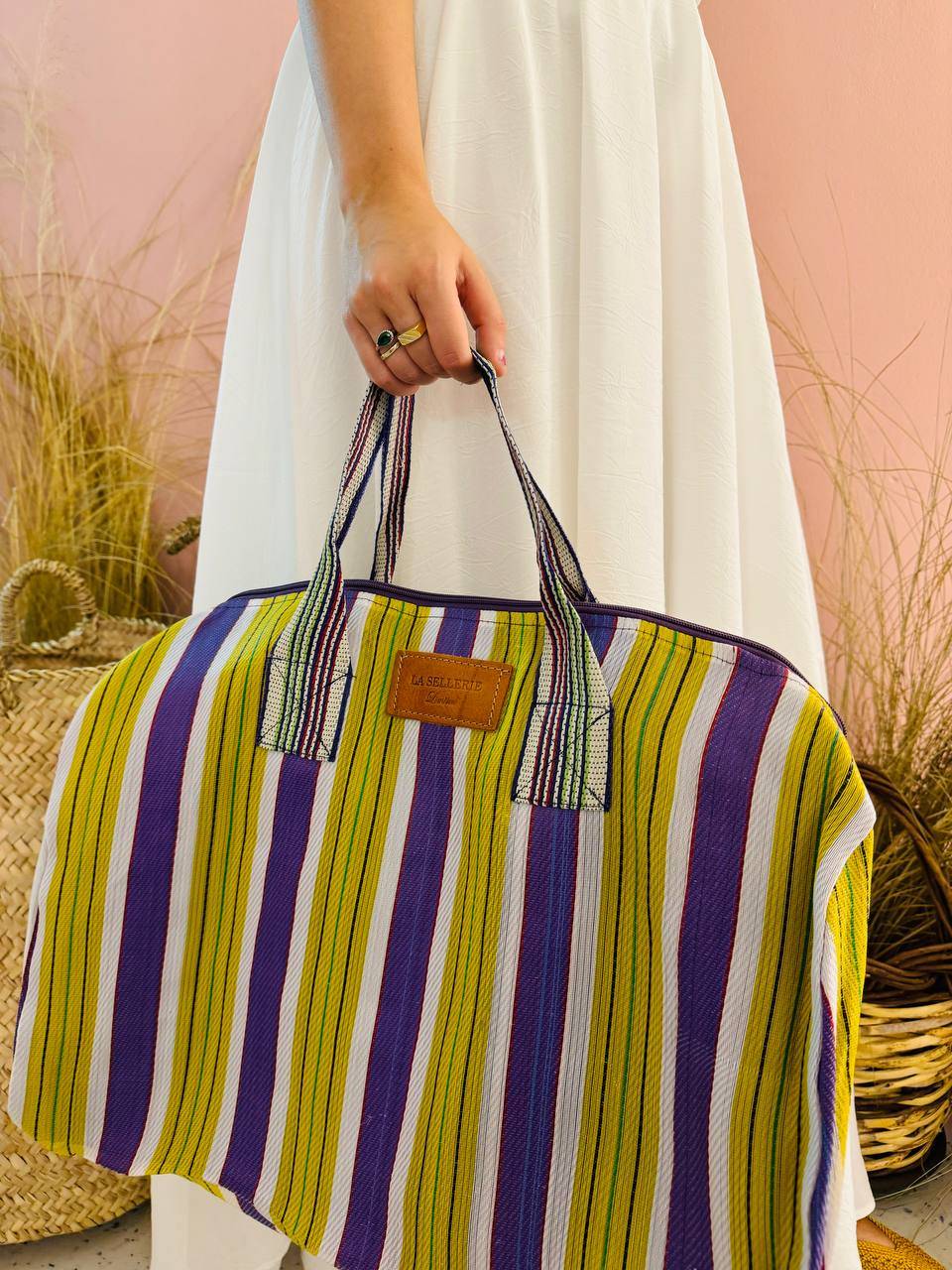 ﻿La Sellerie borsone TULUM viola Economico