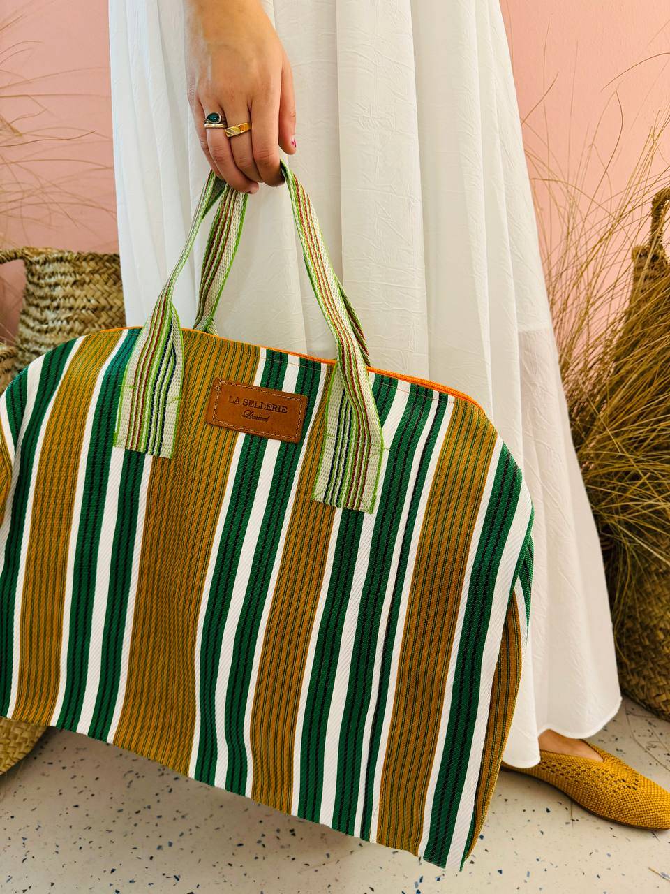 La Sellerie borsone TULUM arancio Vendita Economica