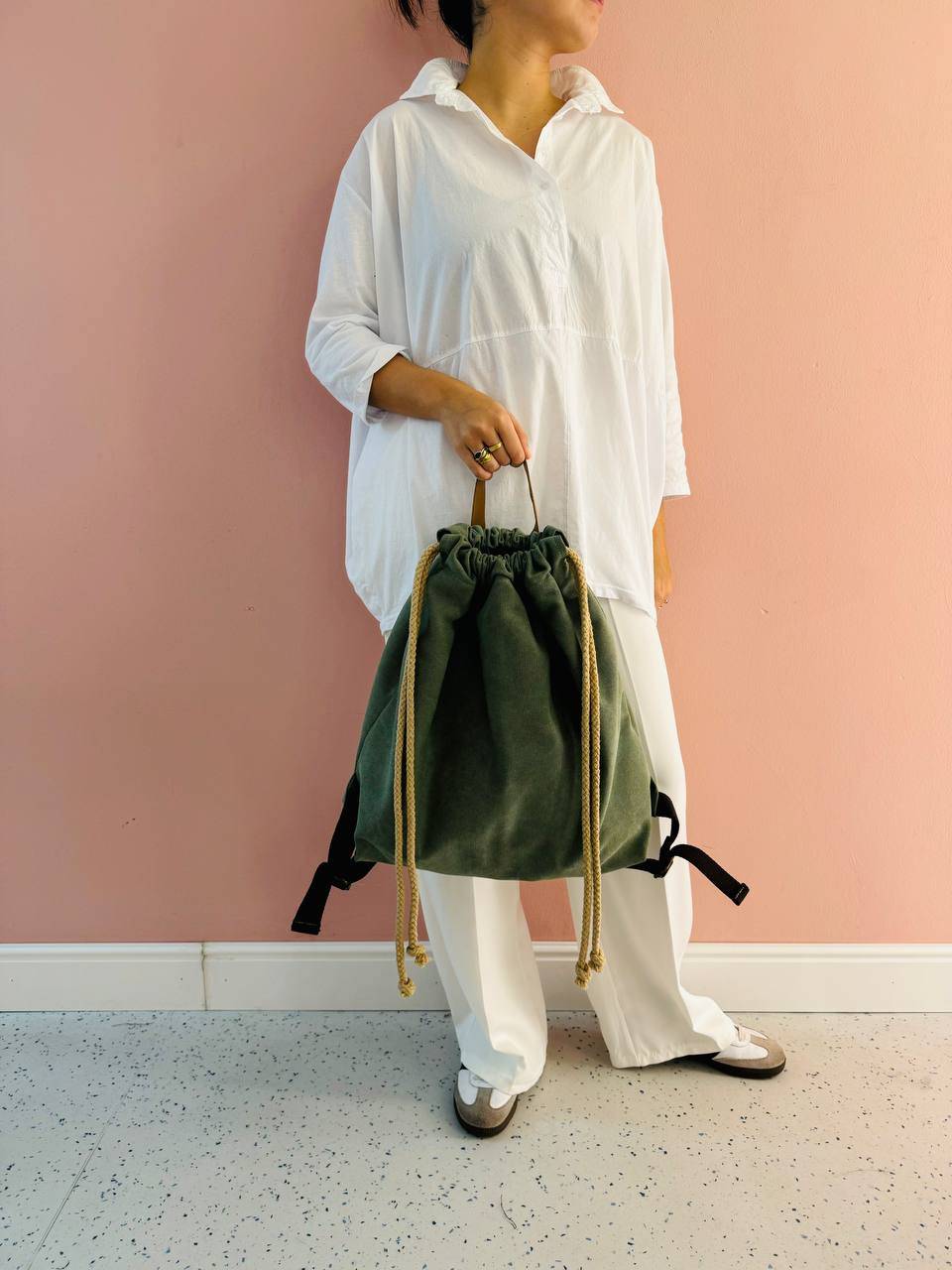 La Sellerie COUNTRY backpack green In Linea