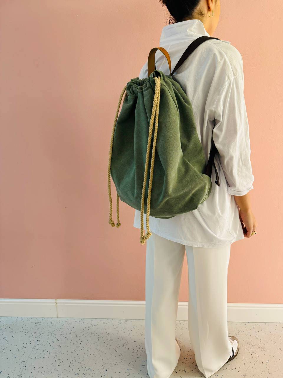 La Sellerie COUNTRY backpack green In Linea