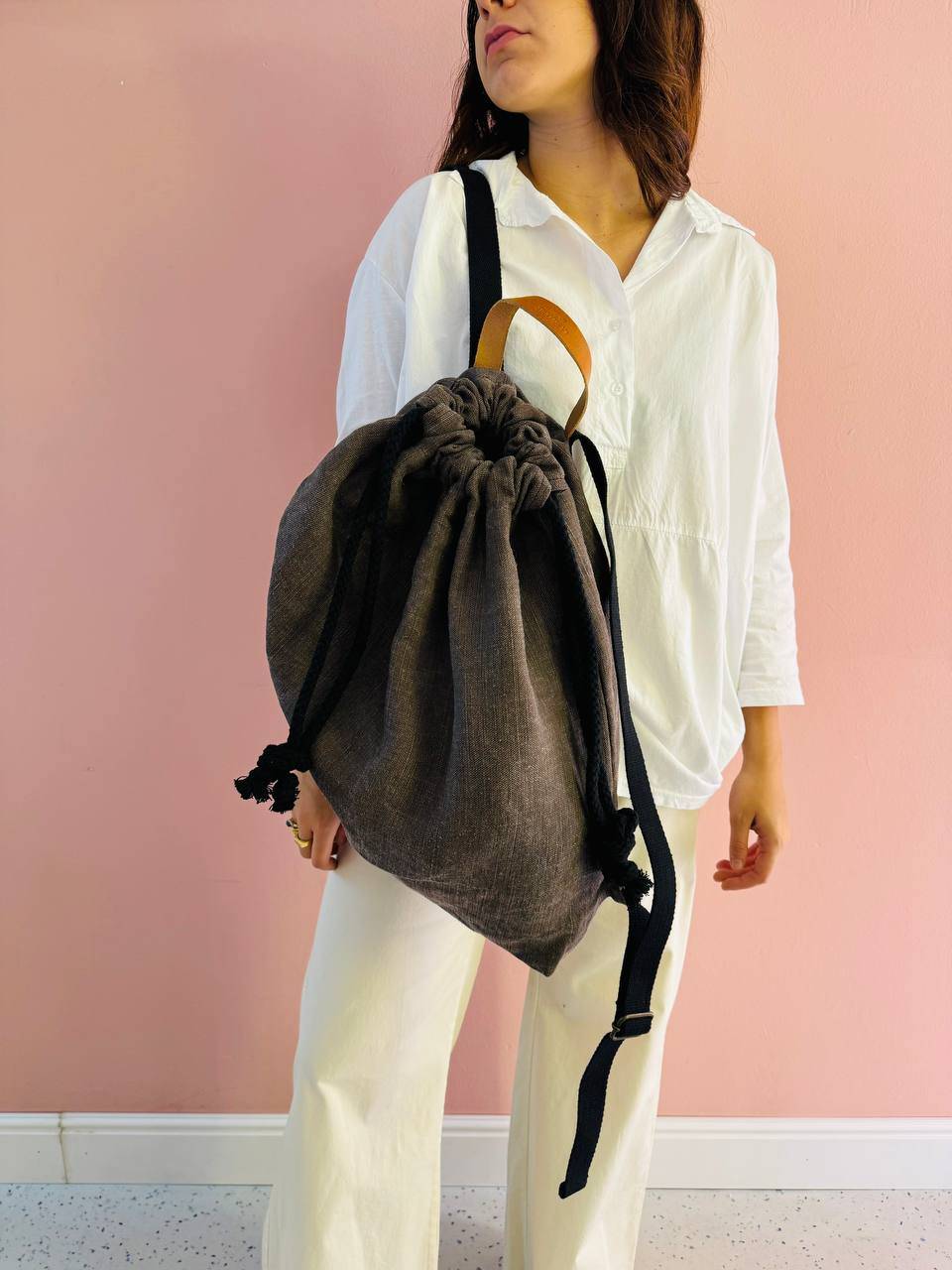 La Sellerie COUNTRY backpack light brown Qualità