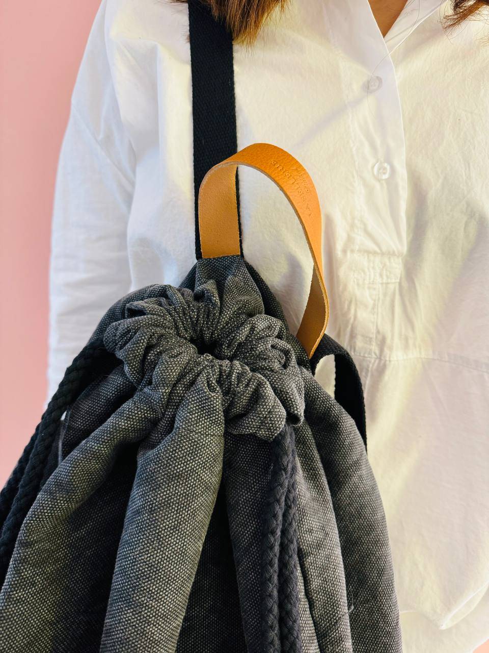 La Sellerie COUNTRY backpack grey Vendita