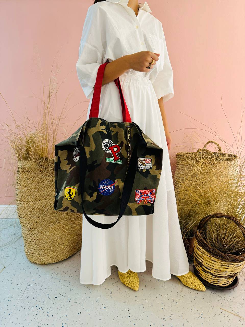 La Sellerie POP BAG military patchwork Sconto
