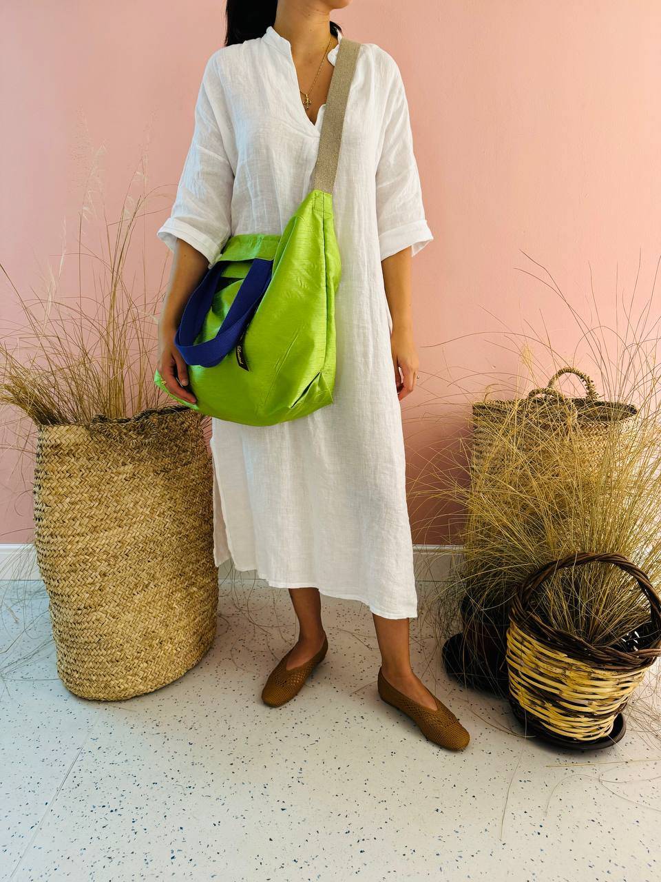 La Sellerie POP BAG Shantung verde mela Economico