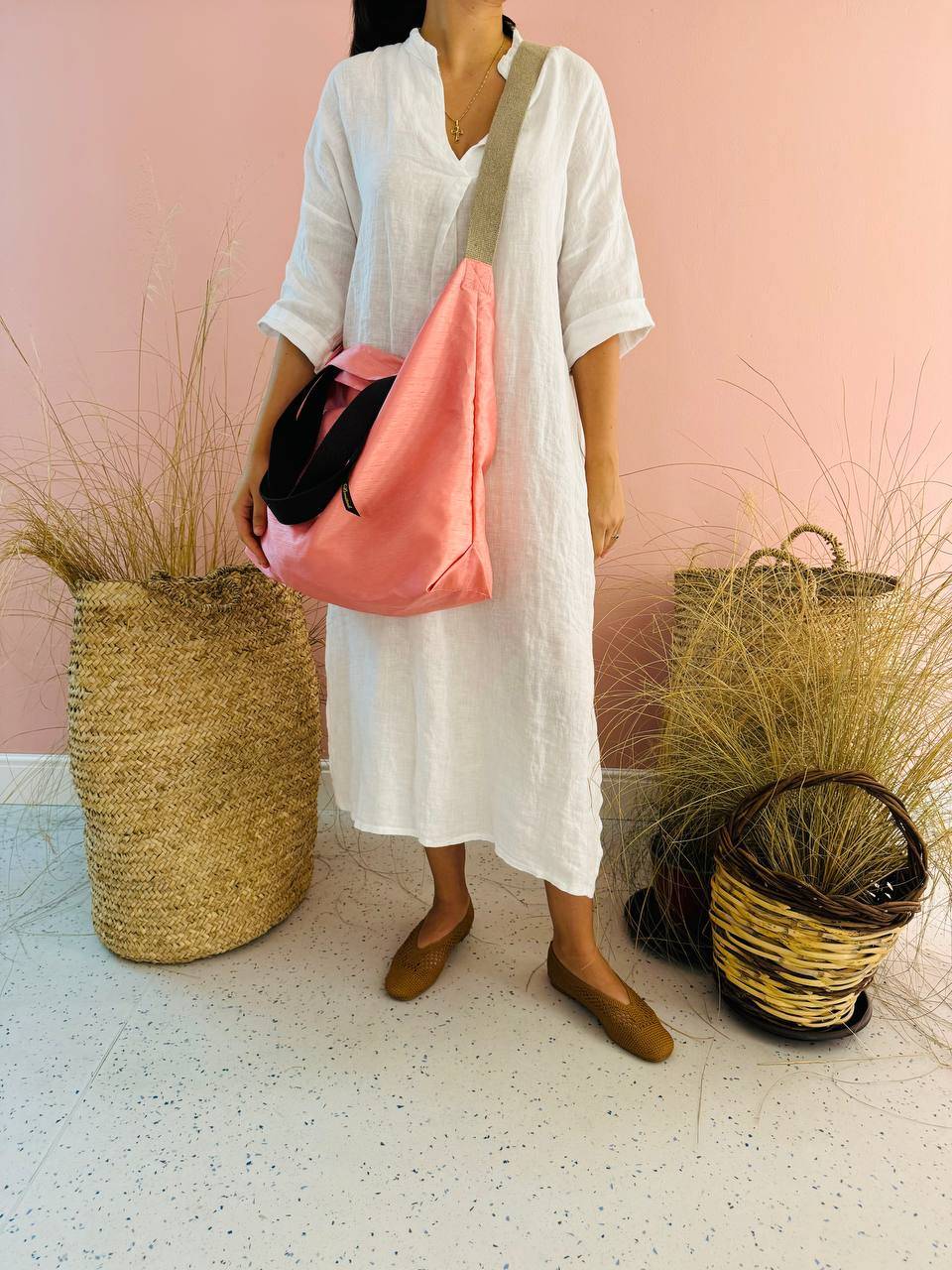 La Sellerie POP BAG Shantung rosa Online
