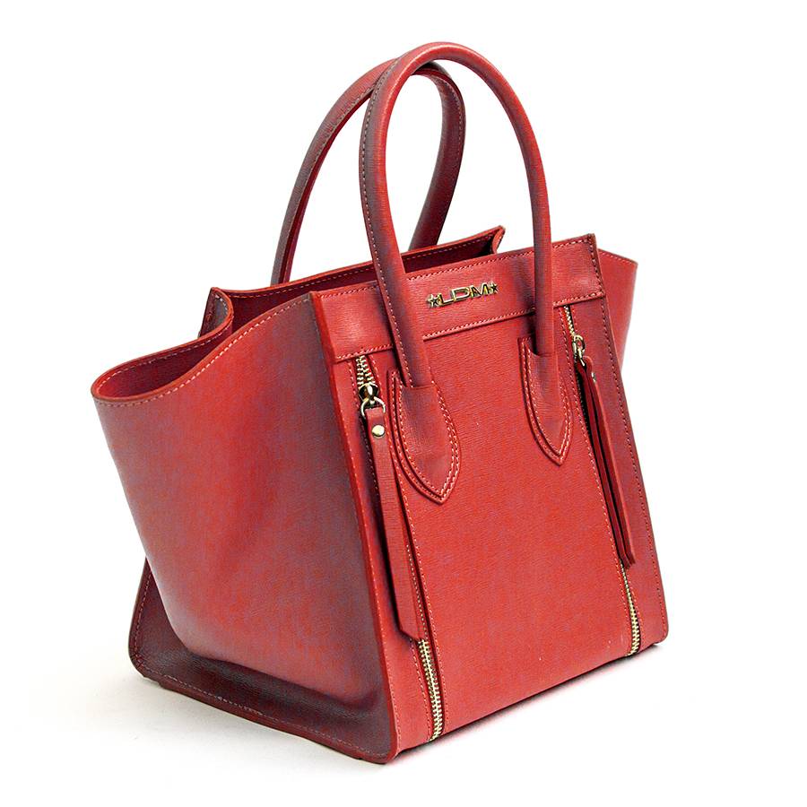 Laura Di Maggio ALIA – Borsa a trapezio in pelle saffiano corallo Hotsell