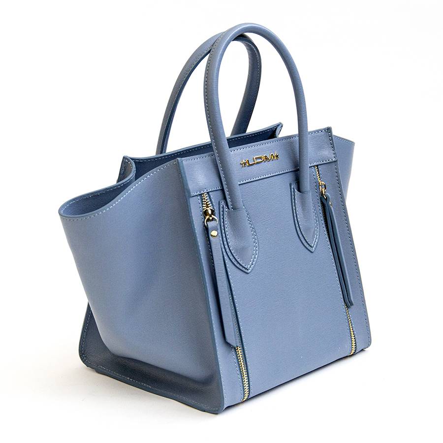 Laura Di Maggio ALIA – Borsa a trapezio in pelle saffiano avio Saldi Di Fabbrica