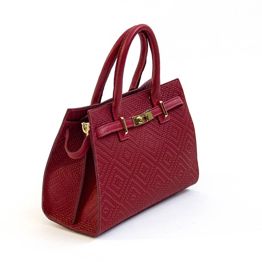 Laura Di Maggio KELLY – Borsa in pelle serigrafata rossa Moda