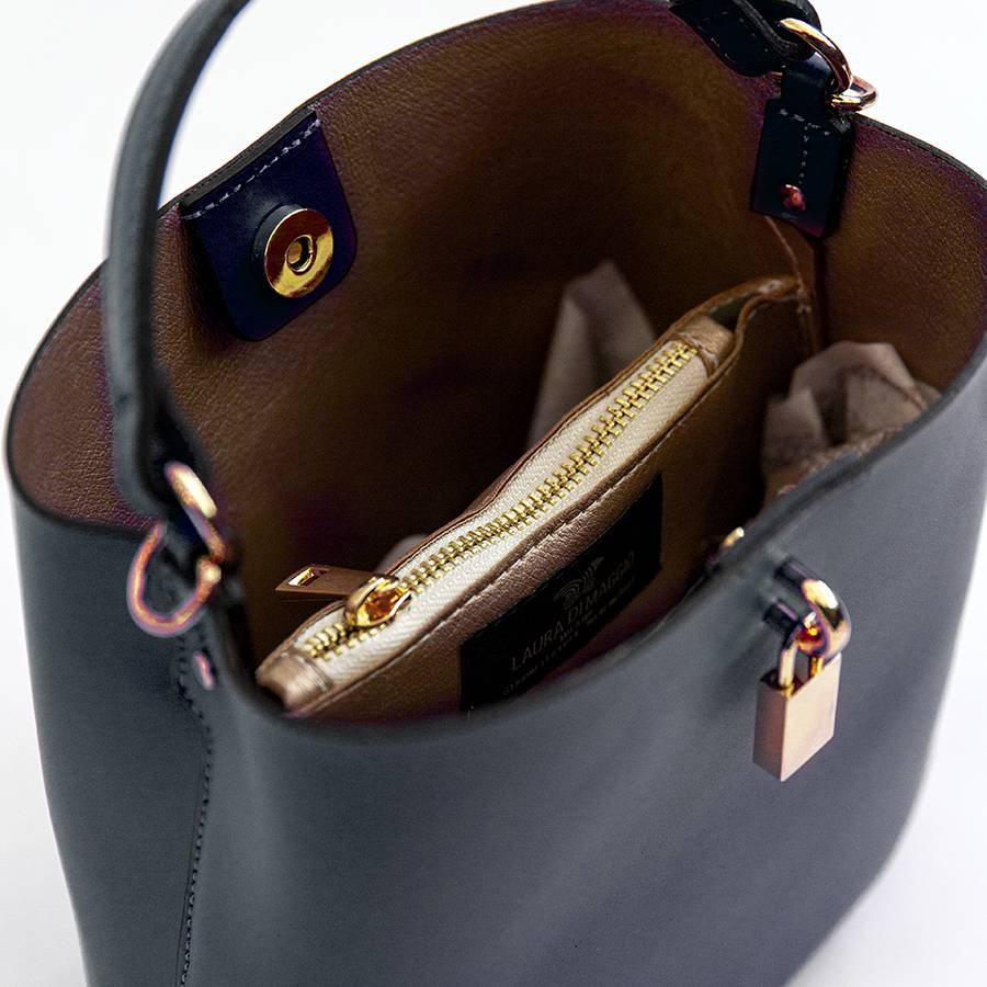 Laura Di Maggio WAVE – Borsa in pelle elegant blu notte Italy