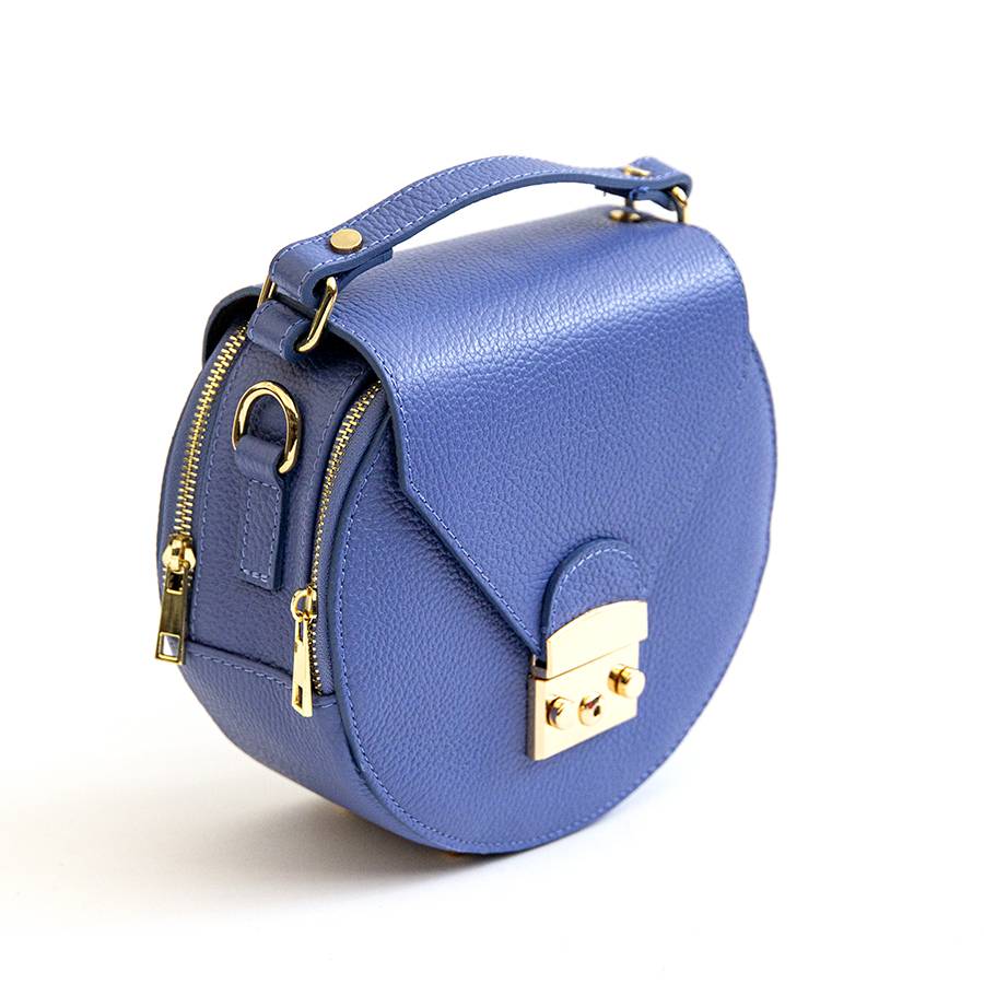 Laura Di Maggio CIRCLE – Borsa tonda in pelle glicine Italia
