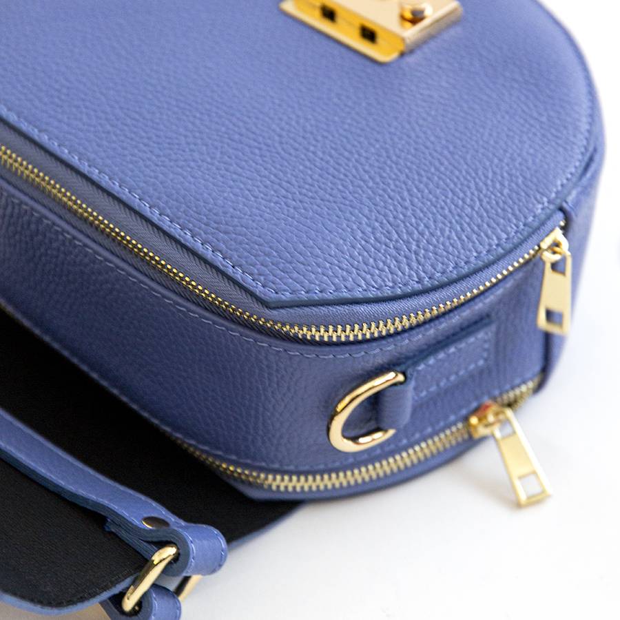 Laura Di Maggio CIRCLE – Borsa tonda in pelle glicine Italia