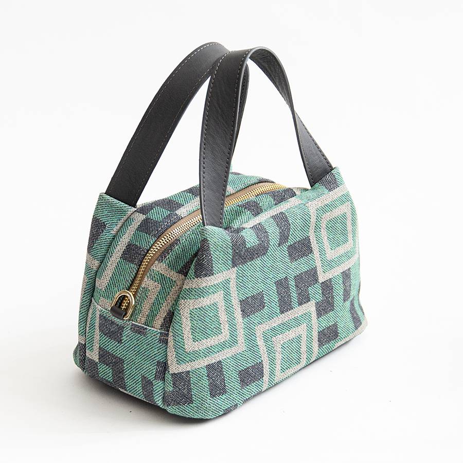 Laura Di Maggio FANTASY – Bauletto in camoscio stampato tiffany Nuovo
