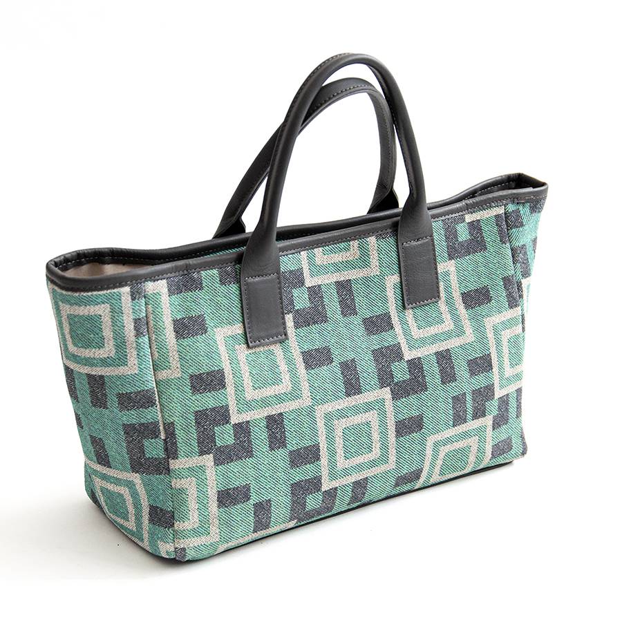 Laura Di Maggio MILANO FANTASY – Borsa in pelle e camoscio stampato tiffany Qualità