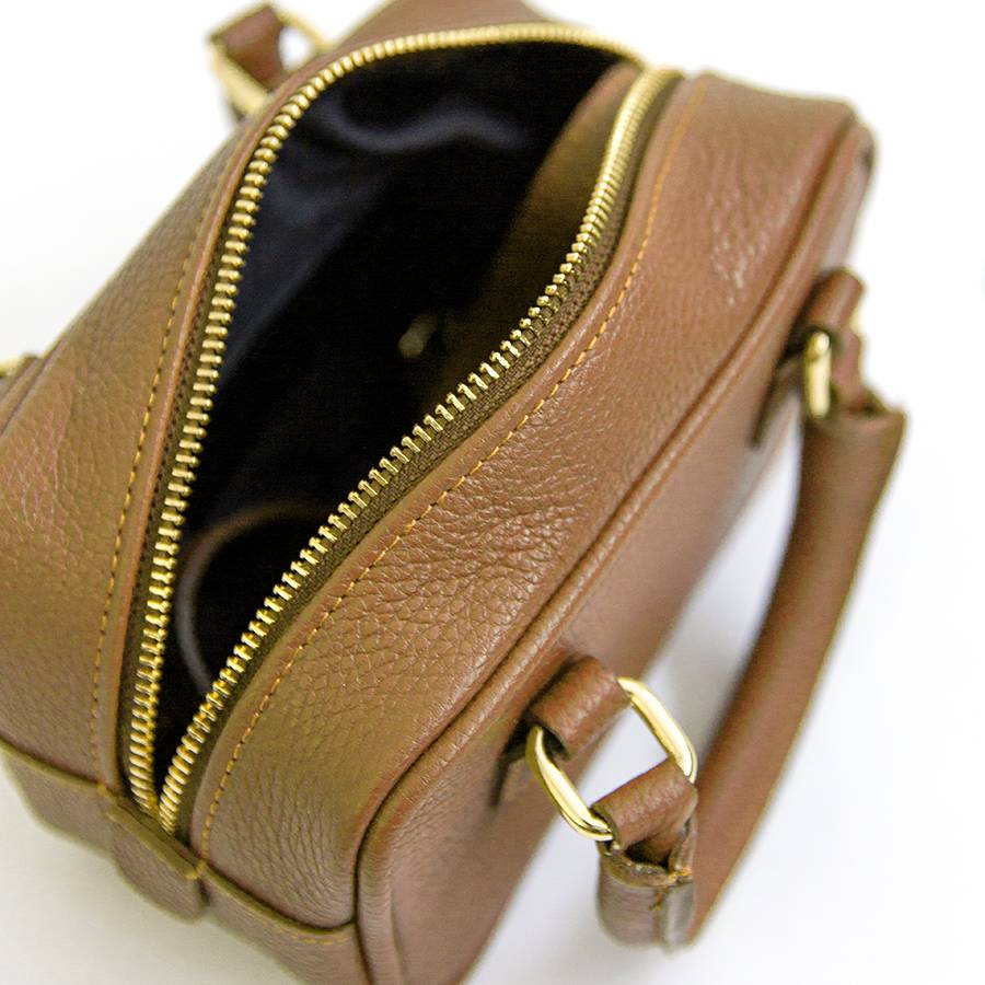 Laura Di Maggio NENA – Miny bauletto in pelle cuoio Promozione