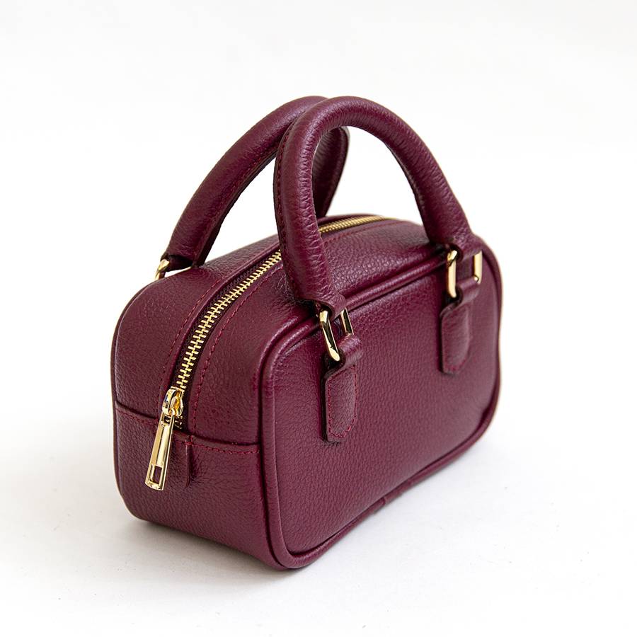 Laura Di Maggio NENA – Miny bauletto in pelle vinaccia Pezzi Unici