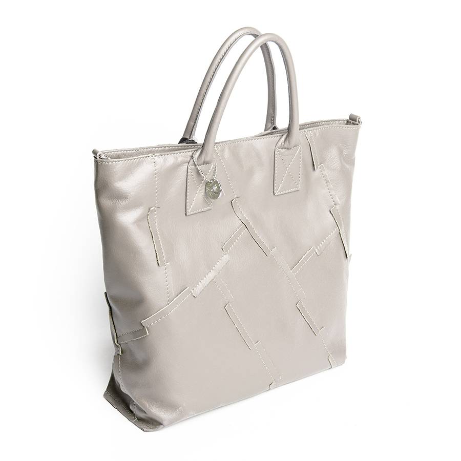 Laura Di Maggio UMA – Tote bag in pelle nappa tortora Qualità Garantita
