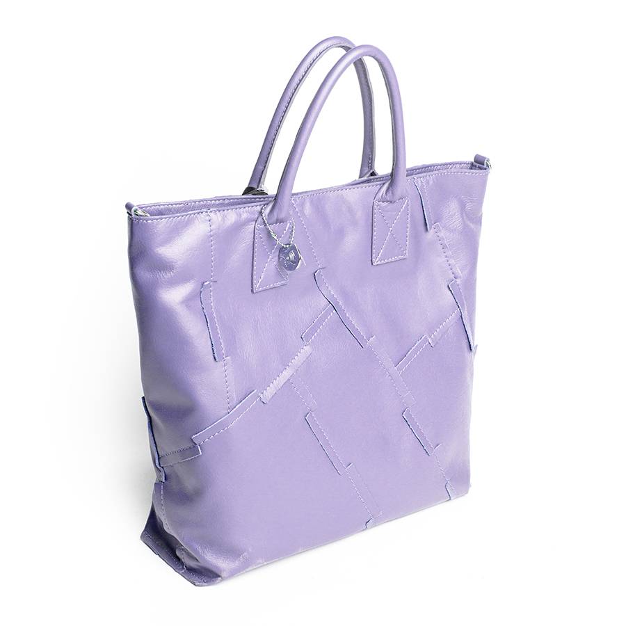 Laura Di Maggio UMA – Tote bag in pelle nappa lavanda Acquista Ora
