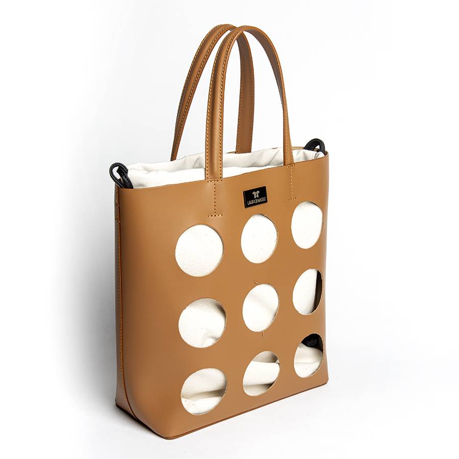 Laura Di Maggio NOAH TOTE – Borsa in pelle elegant traforata cuoio Fino Al -60%
