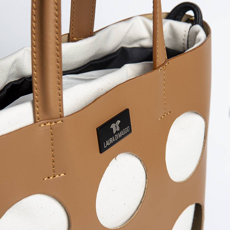 Laura Di Maggio NOAH TOTE – Borsa in pelle elegant traforata cuoio Fino Al -60%