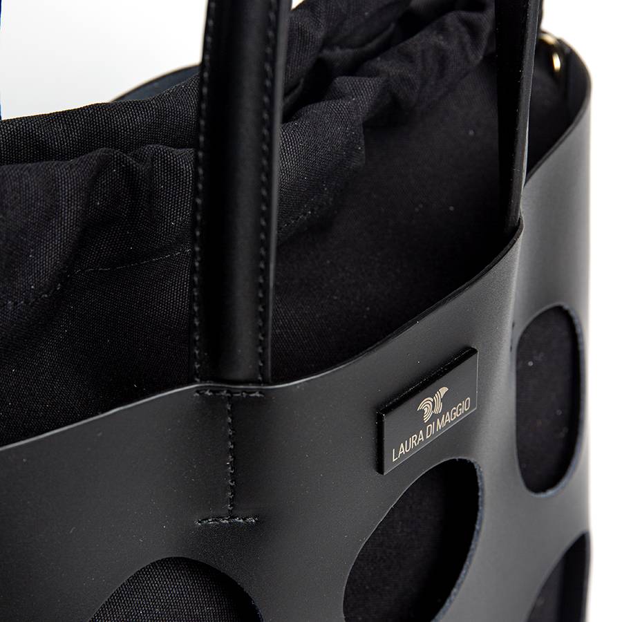 Laura Di Maggio NOAH TOTE – Borsa in pelle elegant traforata nera Shopping Online