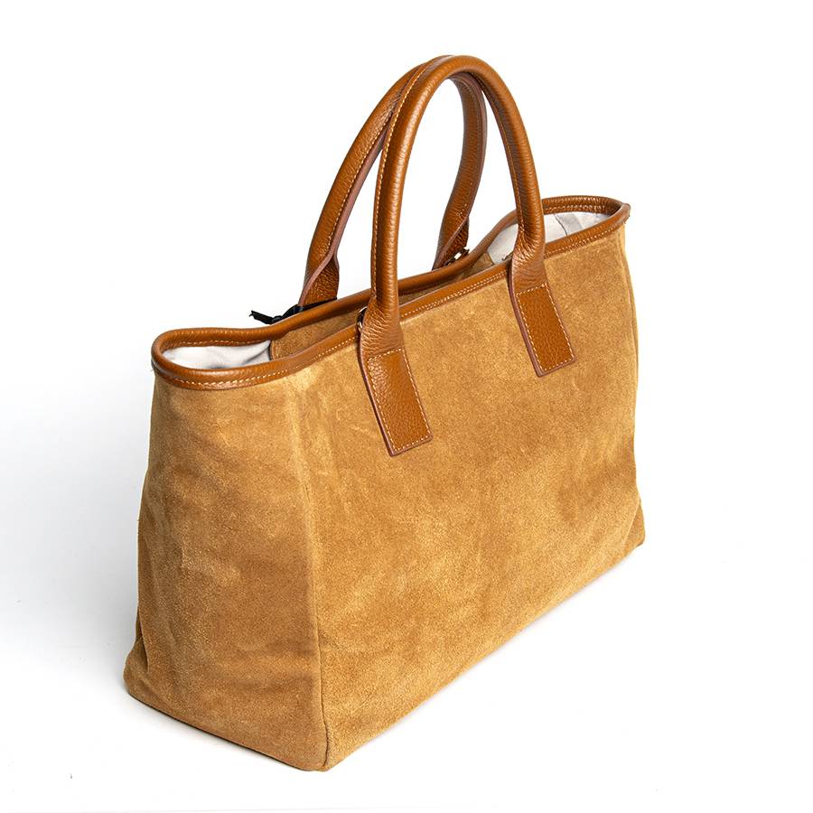 Laura Di Maggio MILANO – Borsa in pelle e camoscio cuoio Sottocosto