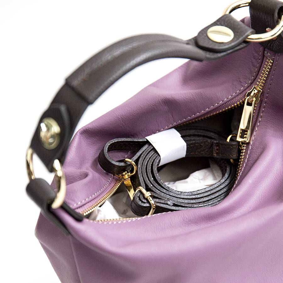 Laura Di Maggio DEMY SMALL – Sacca in pelle nappa lavanda Economico