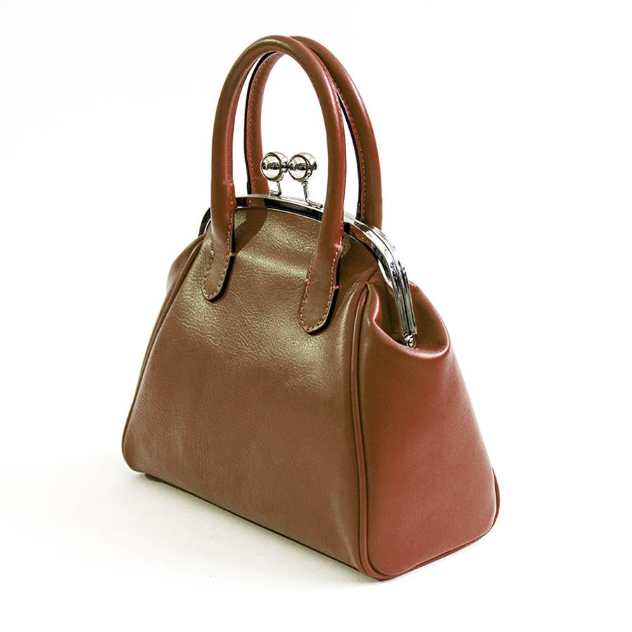 Laura Di Maggio NONNA – Borsa a clutch in nappa cuoio In Vendita