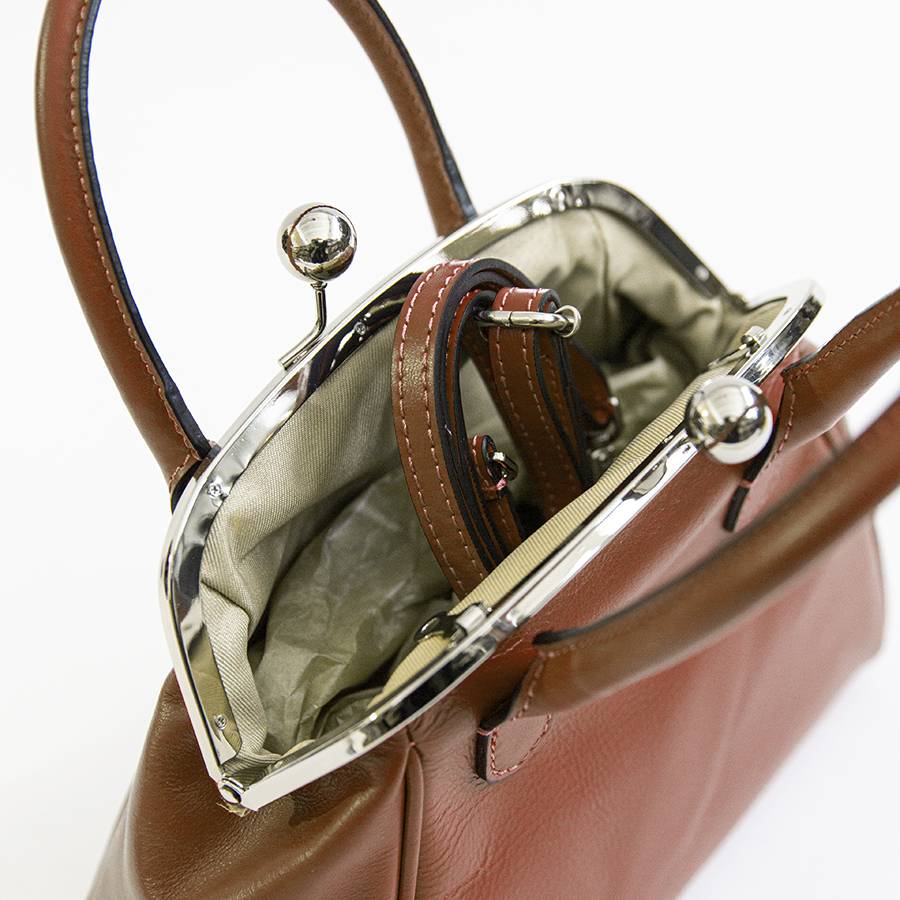 Laura Di Maggio NONNA – Borsa a clutch in nappa cuoio In Vendita