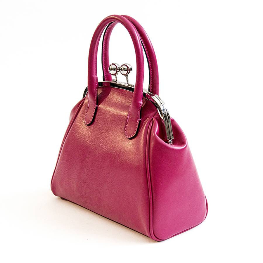 Laura Di Maggio NONNA – Borsa a clutch in nappa fuxia Saldi