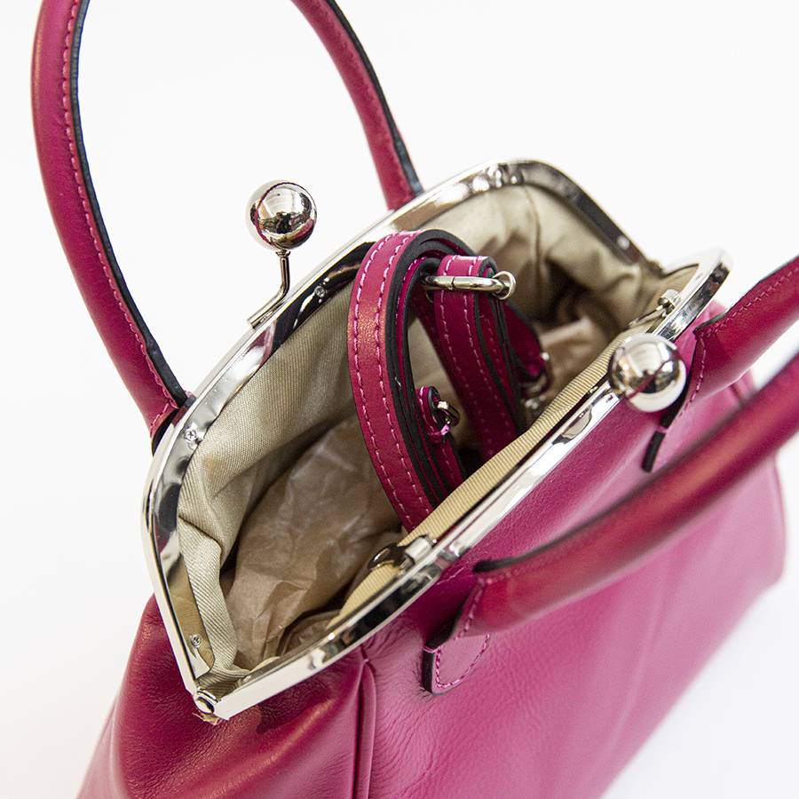 Laura Di Maggio NONNA – Borsa a clutch in nappa fuxia Saldi