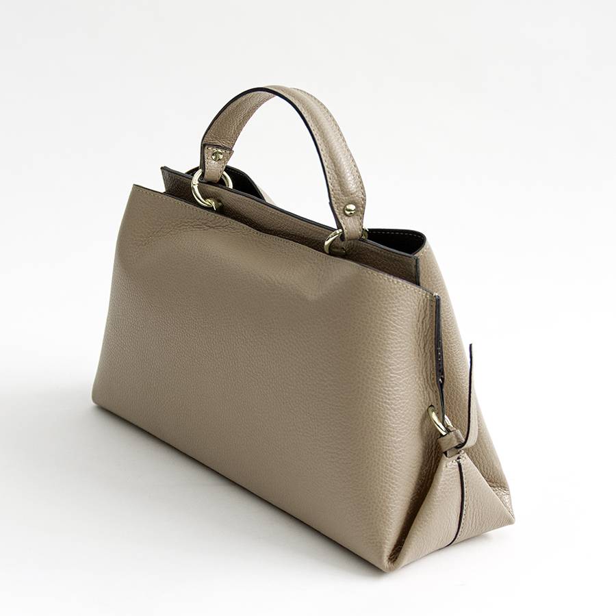 Laura Di Maggio ALEXA – borsa strutturata in pelle dollaro taupe Vendita Calda