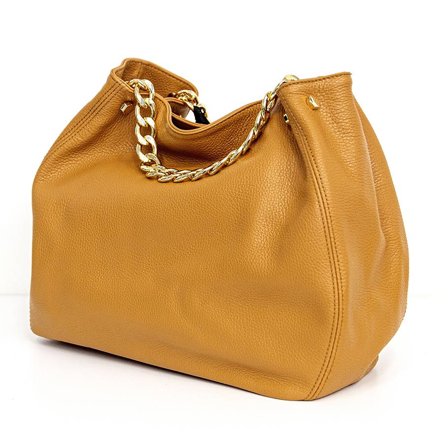 Laura Di Maggio PEACH – borsa a mano con catena in pelle cuoio Vendite Flash
