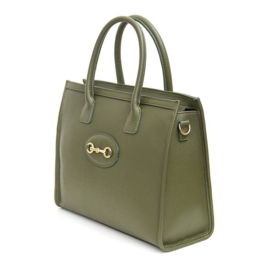 Laura Di Maggio LONDON – Borsa in pelle dollaro verde oliva Italy