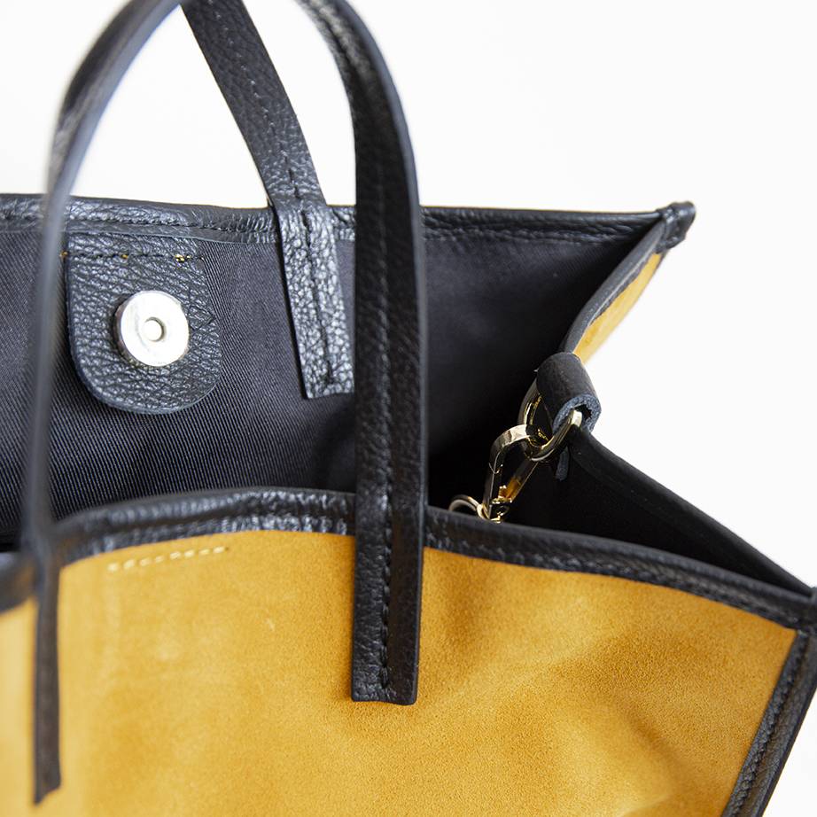 Laura Di Maggio ISABELLA – Shopper in pelle camoscio senape Qualità