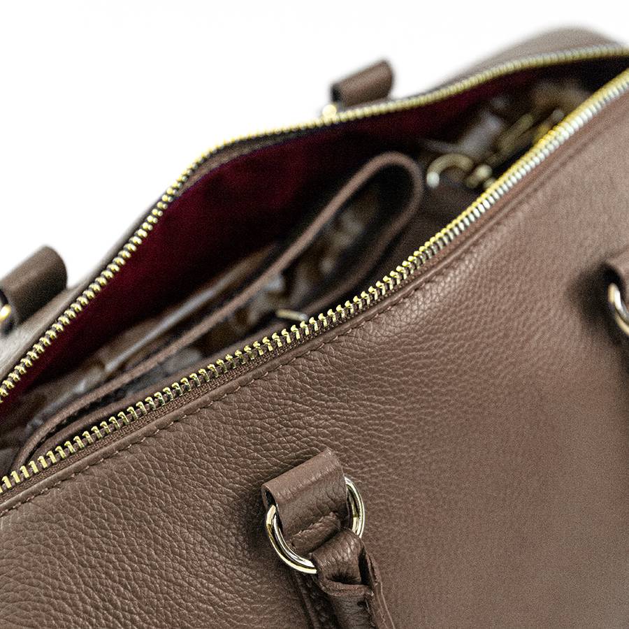 Laura Di Maggio BUBBLE – Bauletto in pelle dollaro taupe Soddisfazione Garantita