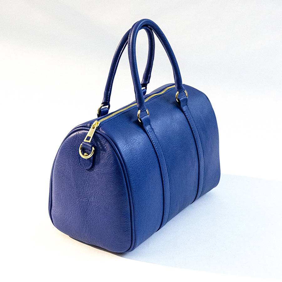 Laura Di Maggio BUBBLE – Bauletto in pelle dollaro blu Qualità Garantita