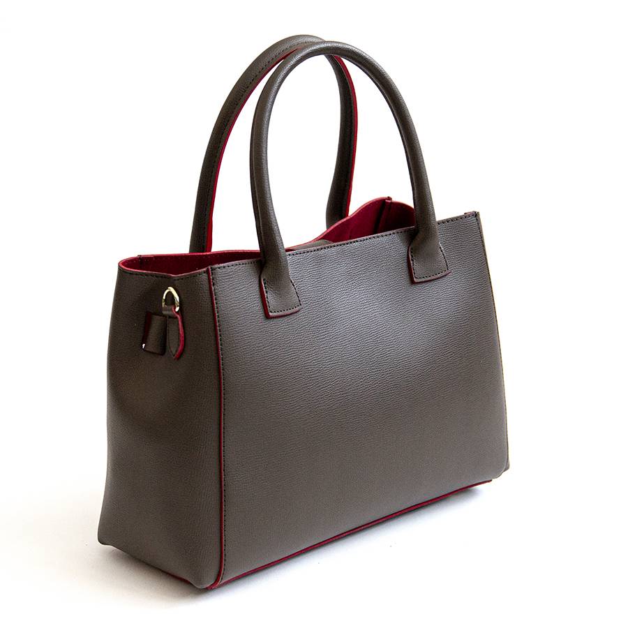 Laura Di Maggio IRINA – Tote in pelle testa di moro e interno rosso Negozi Online
