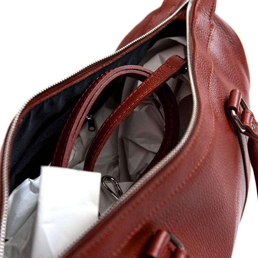 Laura Di Maggio TRAVEL – Borsone in pelle rubino Fino Al -60%