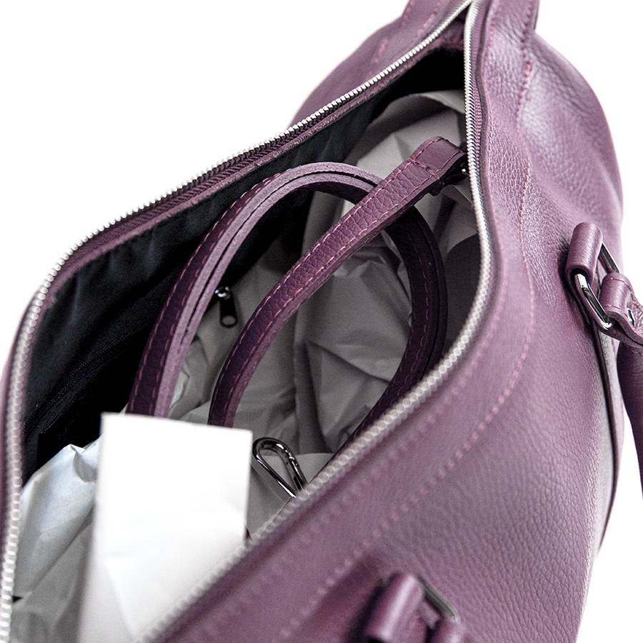 Laura Di Maggio TRAVEL – Borsone in pelle malva Shopping Online