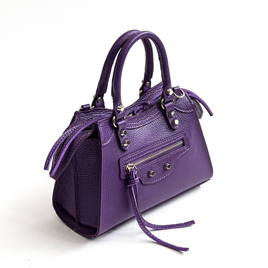 Laura Di Maggio BARCELLONA SMALL – bauletto in pelle viola Sottocosto